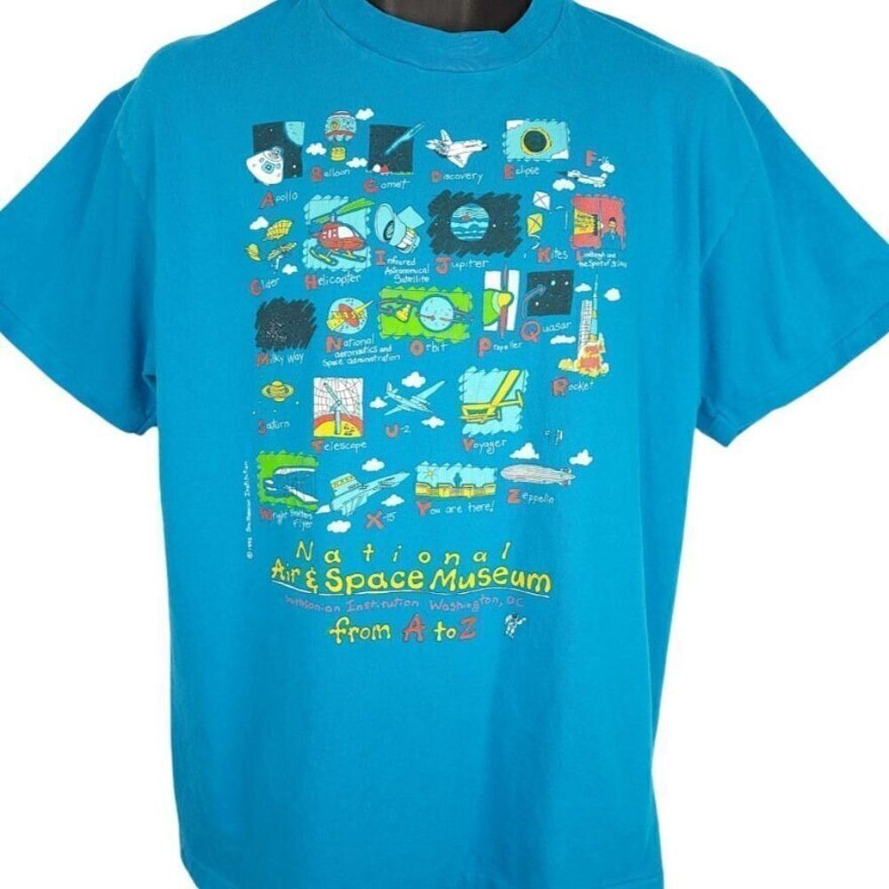 National Air & Space Museum T Shirt Vintage 90s Smithsonian Institution Mens